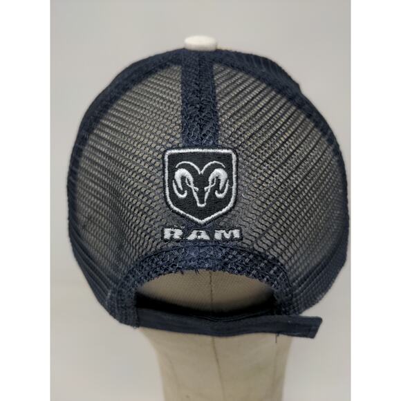 Dodge Ram SA Strapback Meshback Hat Embroidered Logo Blue Yellow - Picture 8 of 11